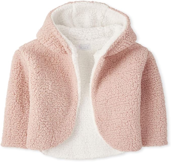 The Children's Place Pale Pink Hooded Teddy Jacket