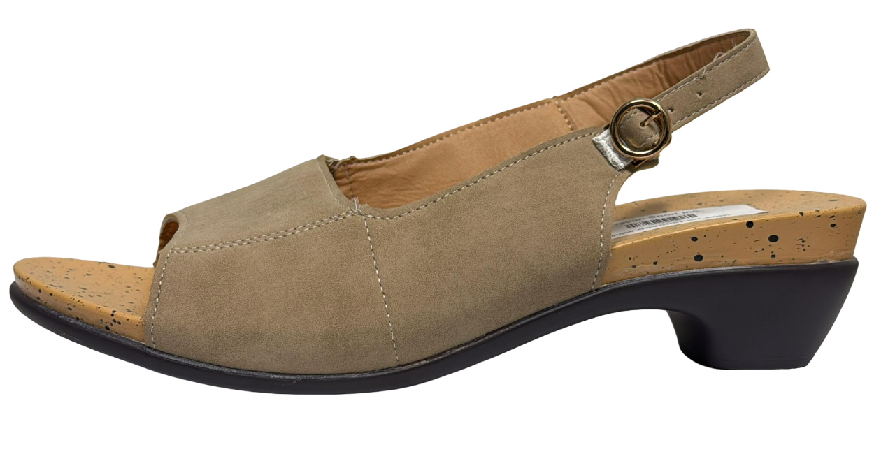 Paotmbu Apricot Peep Toe Sling Beige