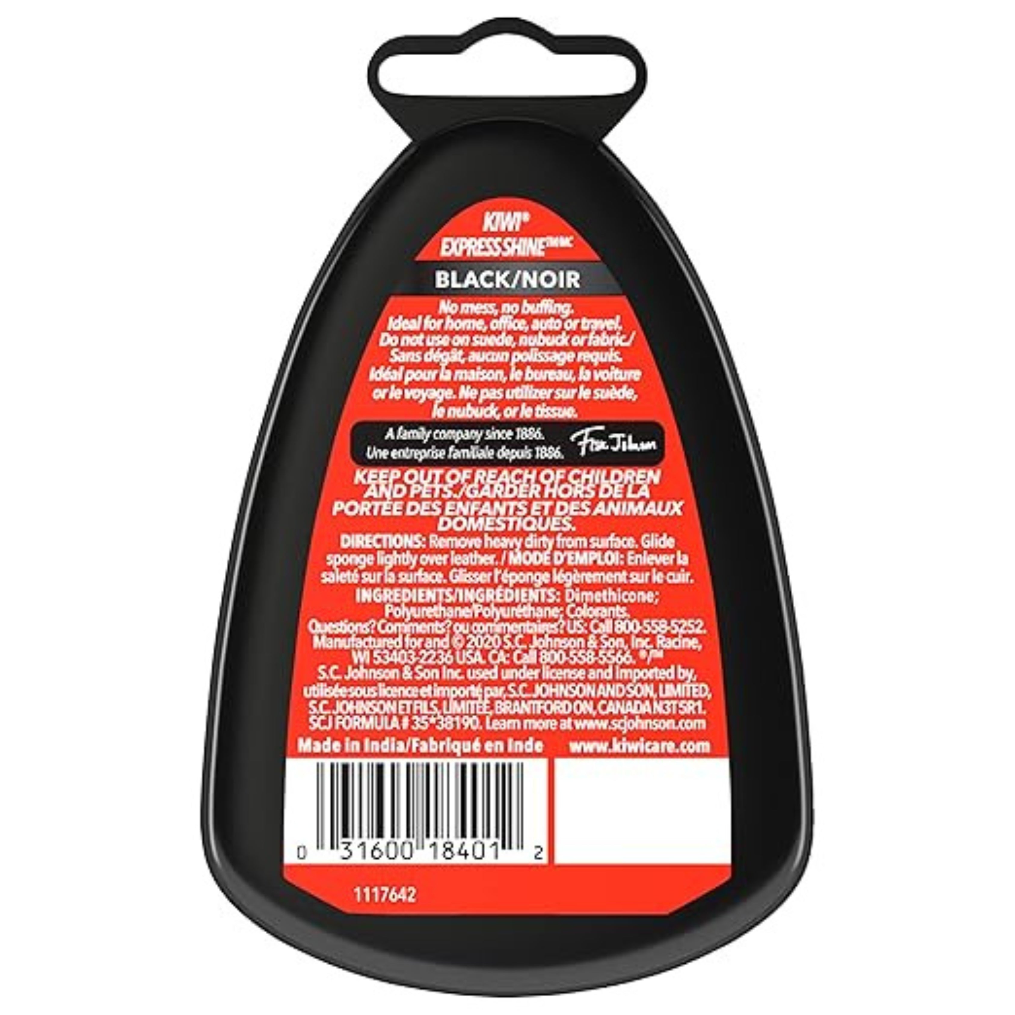 Kiwi Express Shine Sponge Shoe Polish Black 0.23 Oz