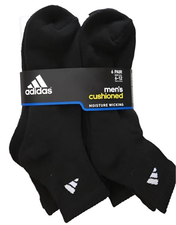 Calcetines acolchados de 6 pares con corte de tripulación para hombre de Adidas