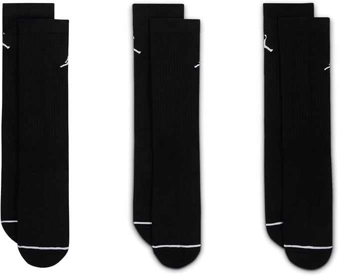 Jordan Everyday Crew Socks (3 pairs) Adult DX9632-010 Black White