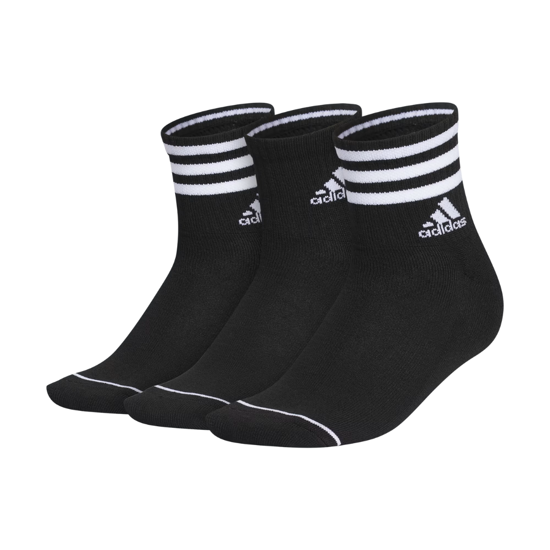 Adidas Cushioned 3-Stripes High Quarter Socks – 3 Pairs Socks GC3275