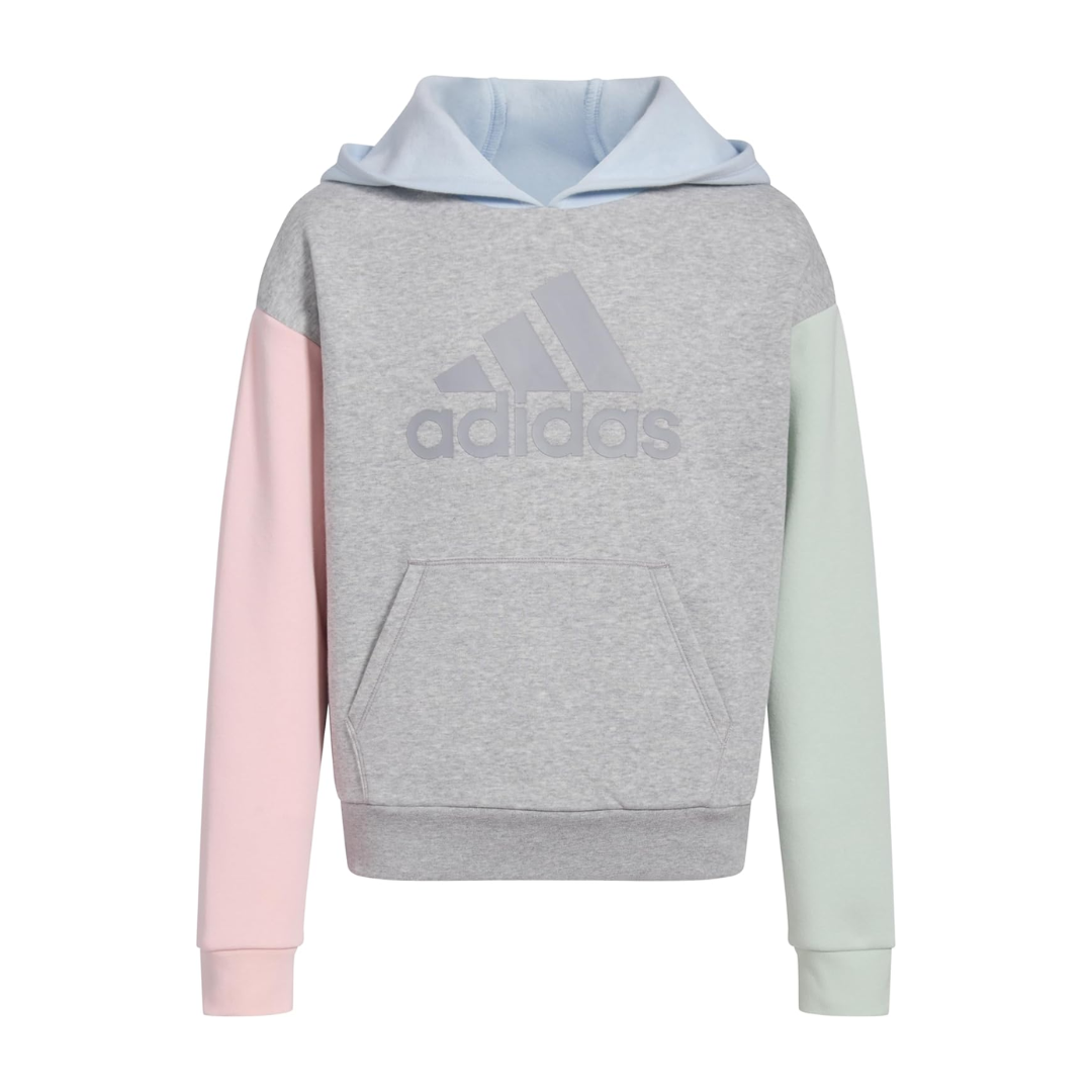 Adidas Girls’ Long Sleeve Graphic Fleece Hoodie – AA3222