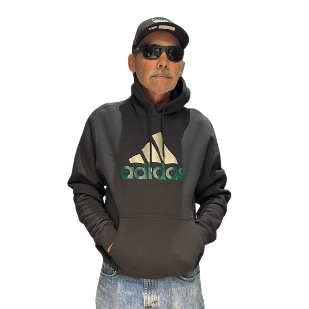 Adidas Men's 2 Tone Badge of Sport Hoodie Black JW4822