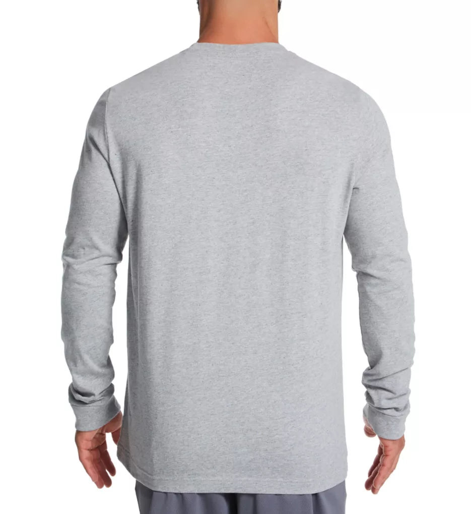 Camiseta de algodón de corte regular para hombre adidas Amplifier EK0193 LS gris