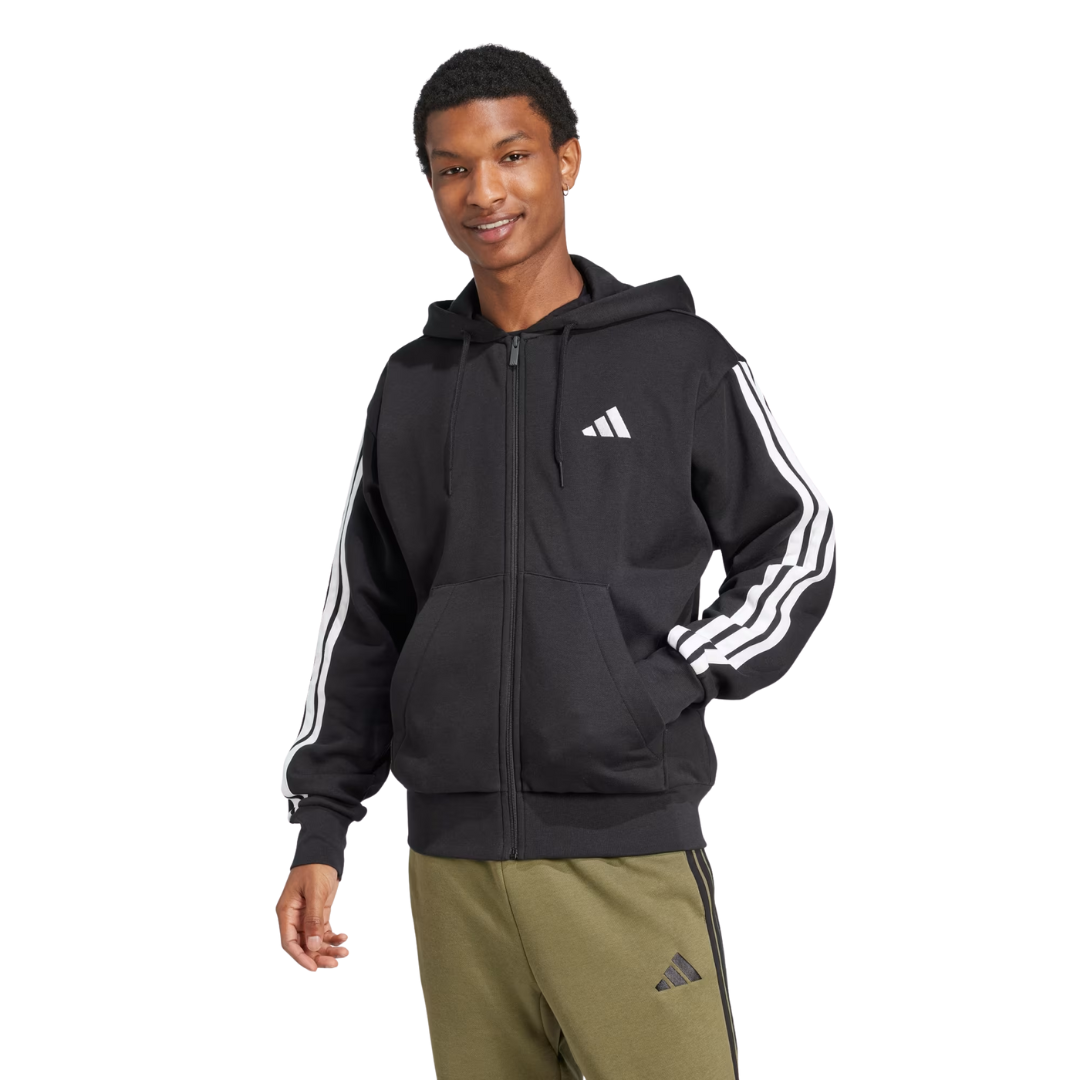 Adidas Men’s Essentials 3-Stripes Fleece Hoodie – JD1870