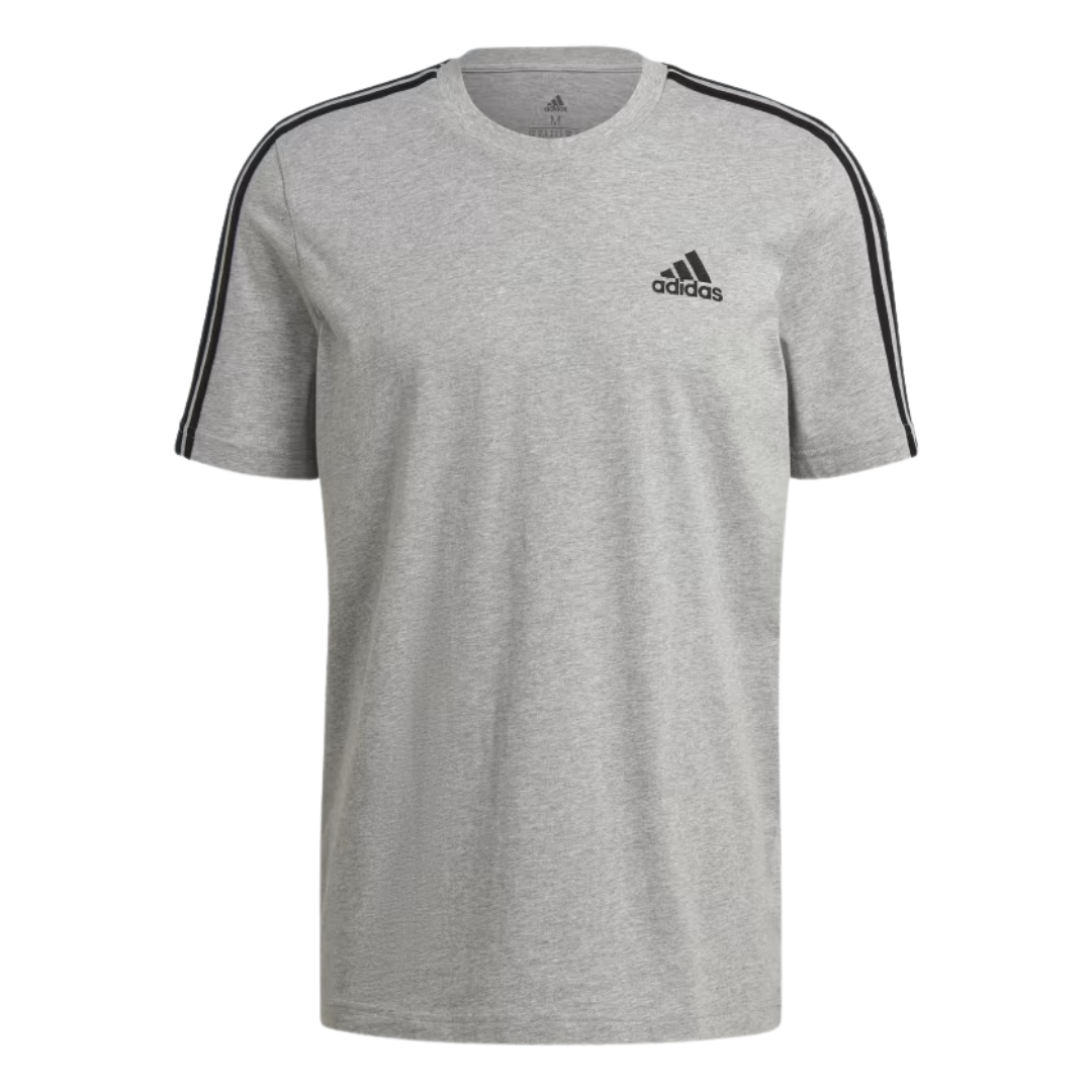 Adidas Men's Essentials 3 Stripes Tee Grey GL3735