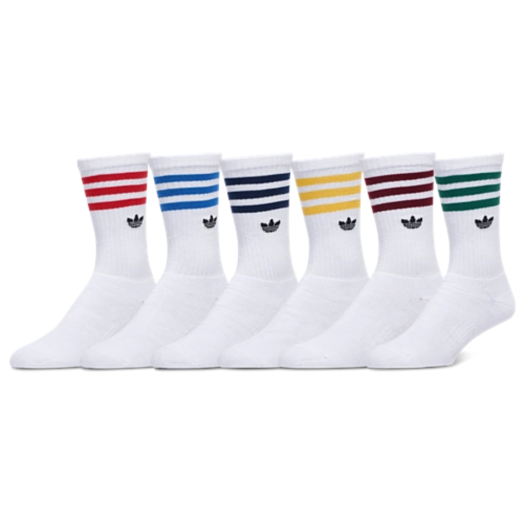 Adidas Originals Trefoil Roller Crew Socks 6 Pack – Men’s JK3366