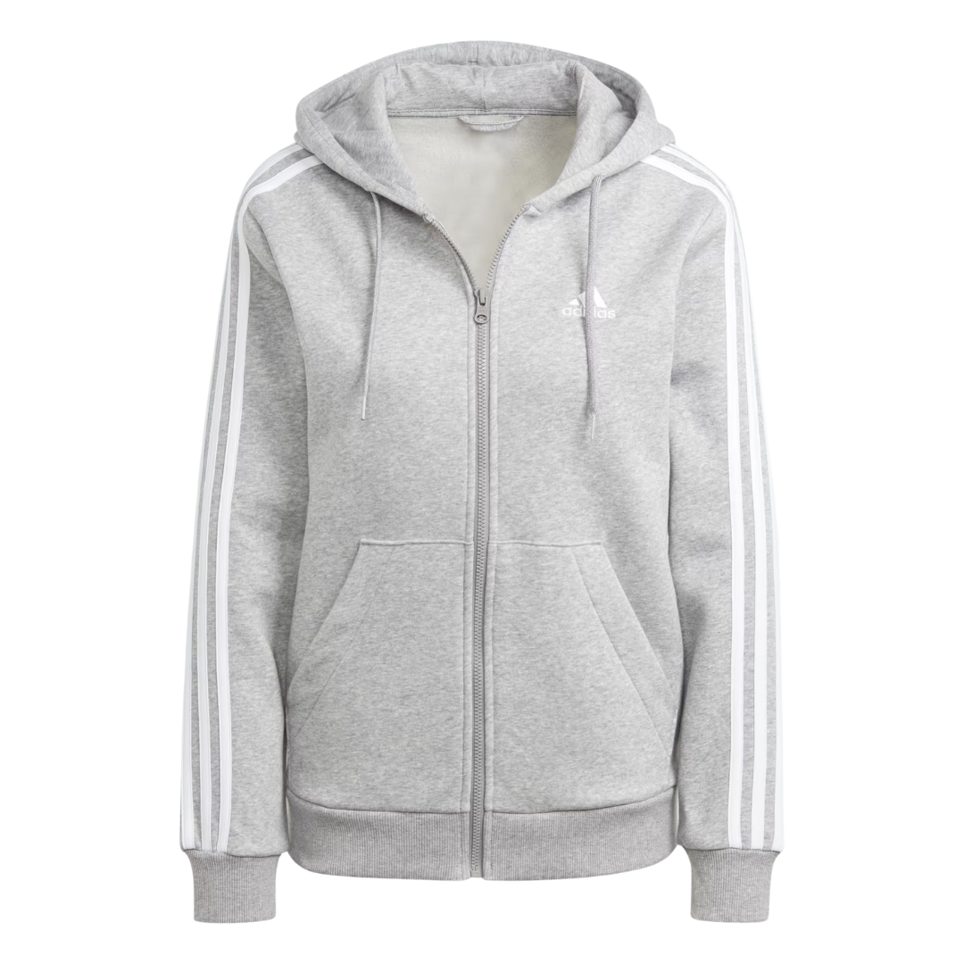 Adidas Women's Essentials 3-Stripes Full-Zip Fleece Hoodie – IM0236