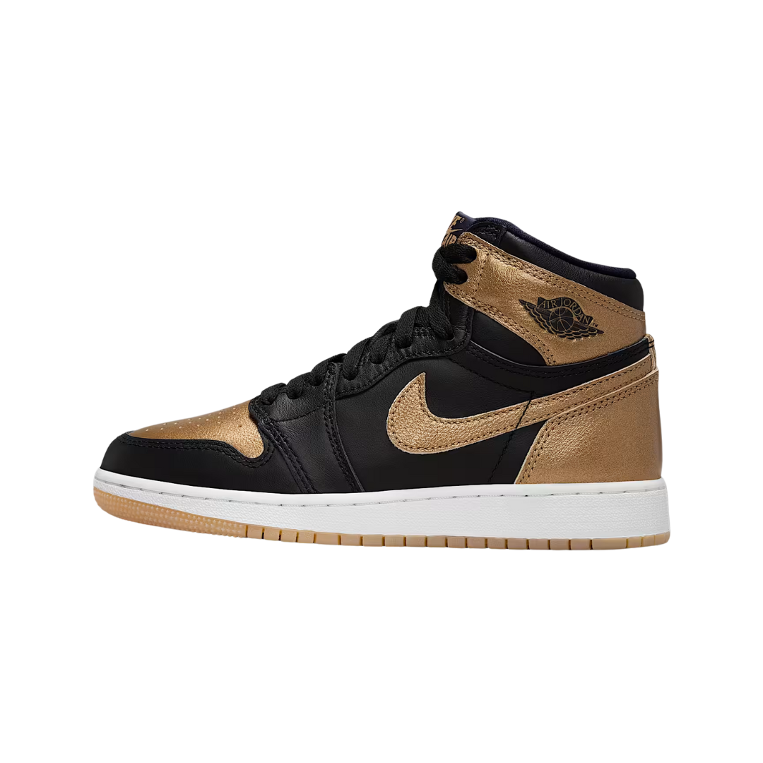 Air Jordan 1 High OG 'Black and Gold' Big Kids' Shoes –FD1437-071