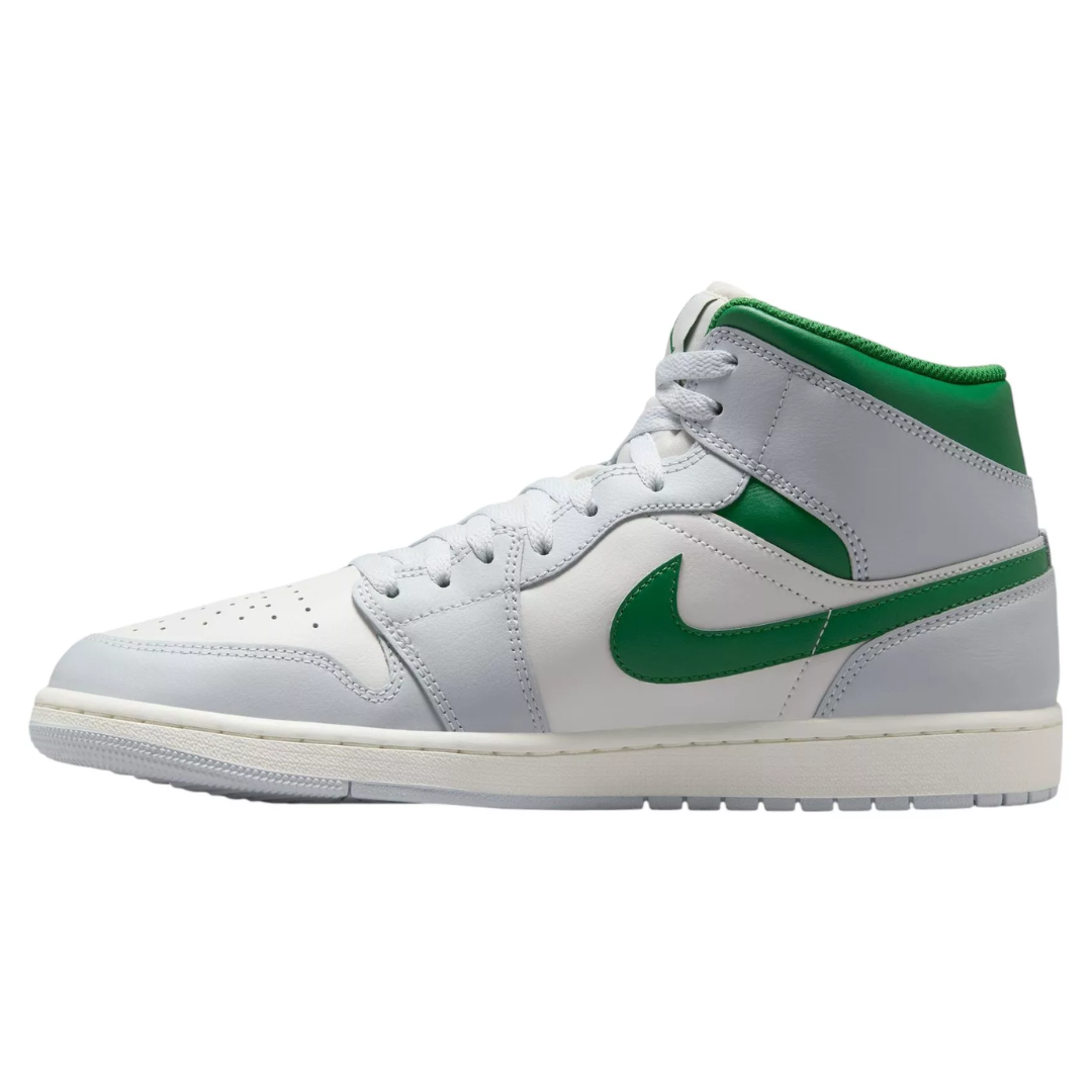 Nike Men's Air Jordan 1 Mid White/Green Shoes DQ8426-142