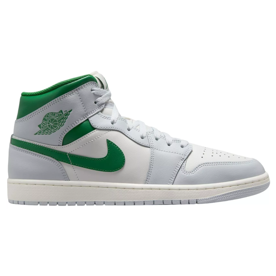 Nike Men's Air Jordan 1 Mid White/Green Shoes DQ8426-142
