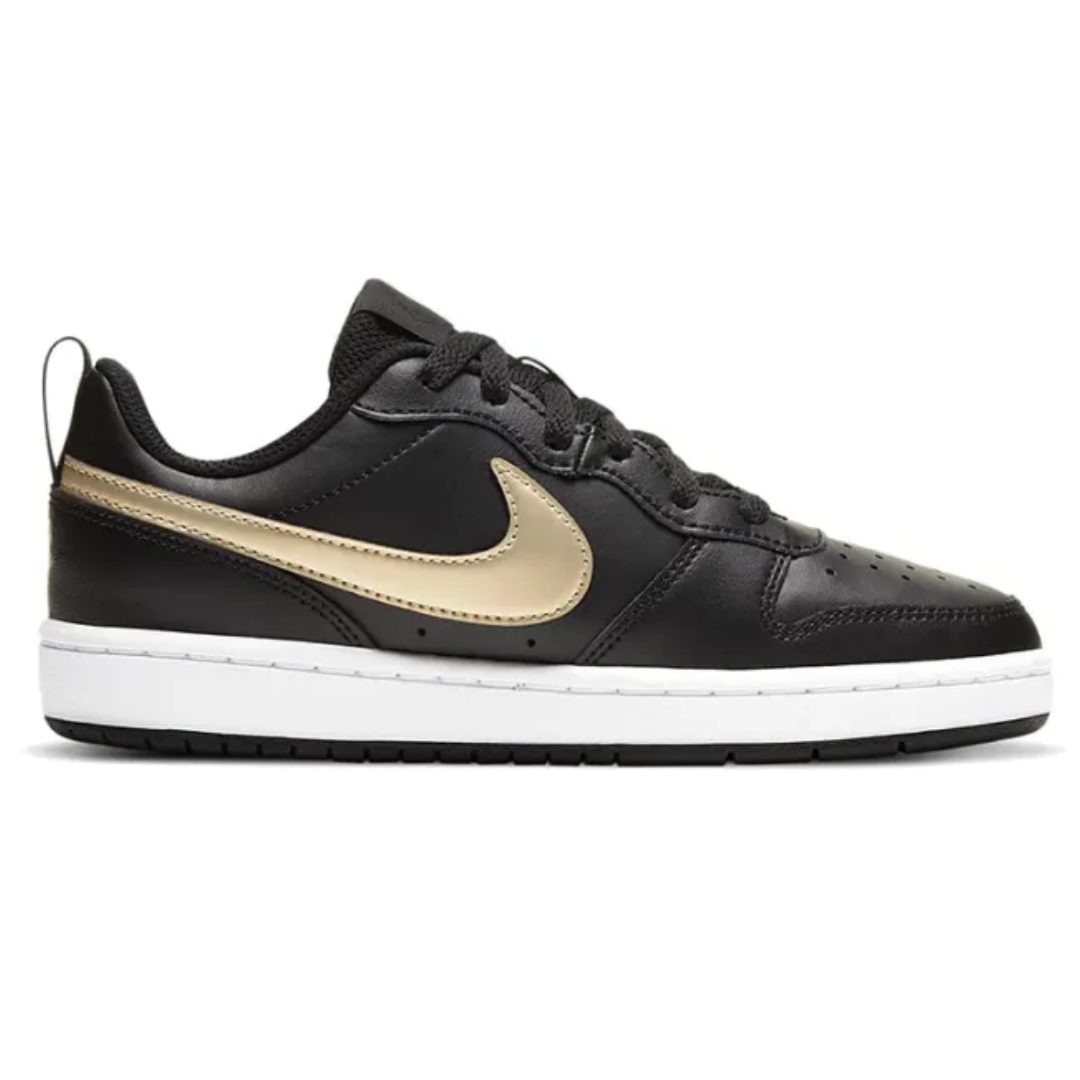 Nike Kid's Court Borough Low 2 'Black Gold' GS - BQ5448-011