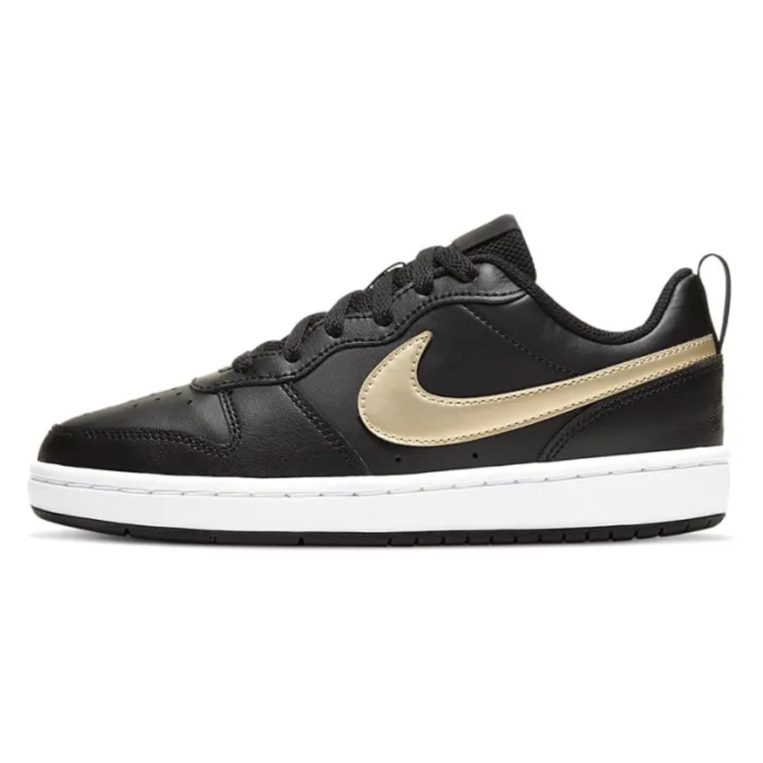 Nike Kid's Court Borough Low 2 'Black Gold' GS - BQ5448-011