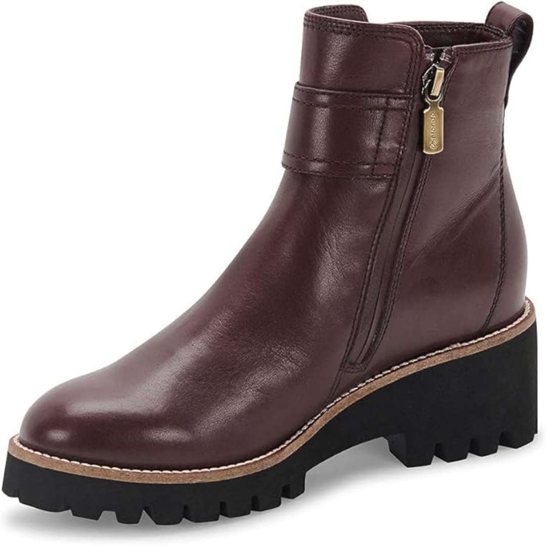 Blondo Women's Waterproof Dagger Fashion Boot Wine Leather