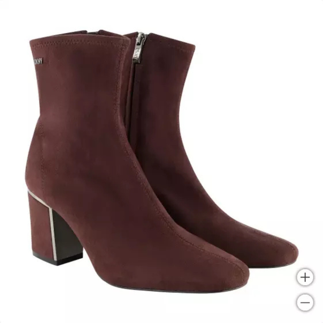 DKNY Women's Cavale Suede Bootie Itm.1800433 Espresso