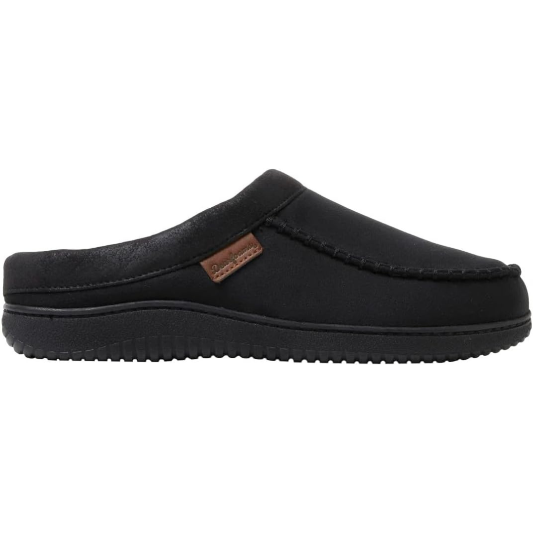 Dearfoams Men's Memory Foam Slipper Black