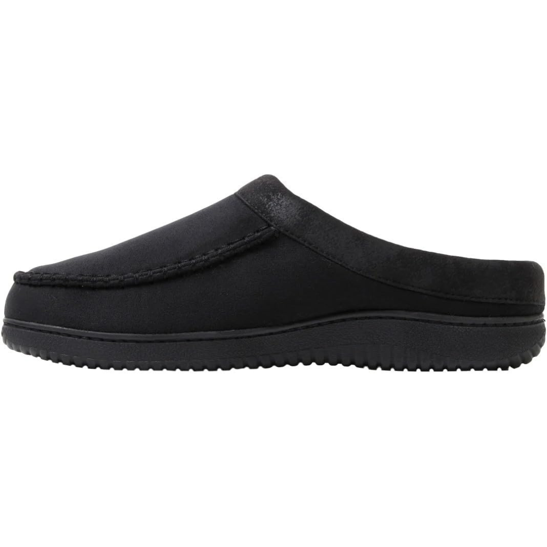 Dearfoams Men's Memory Foam Slipper Black