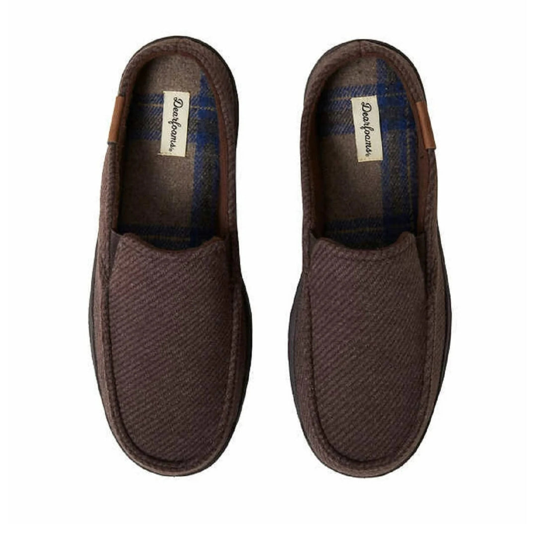 Dearfoams Men's Slip-On Slippers Coffee