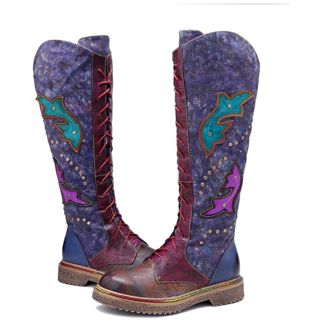 Eimeinuosy Socofy Women's Knee Long Boots