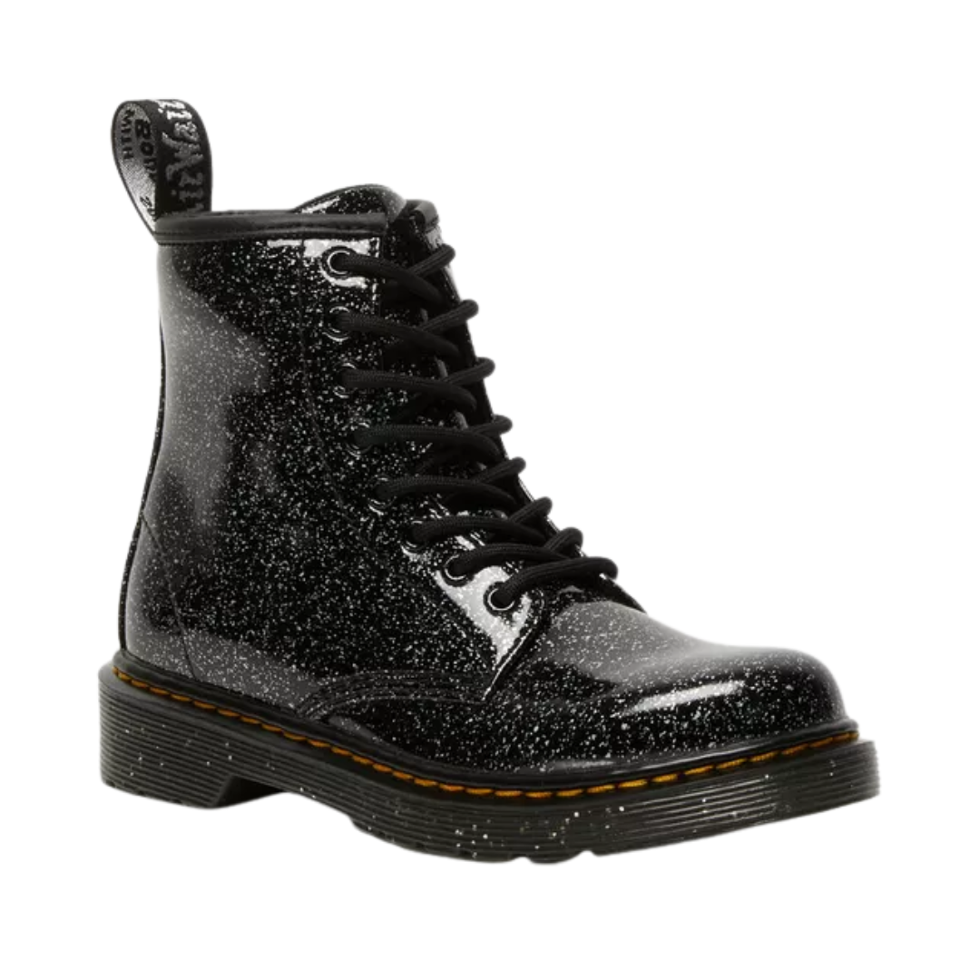 Dr. Martens Junior 1460 Glitter Lace-Up Boots – Black Cosmic Glitter