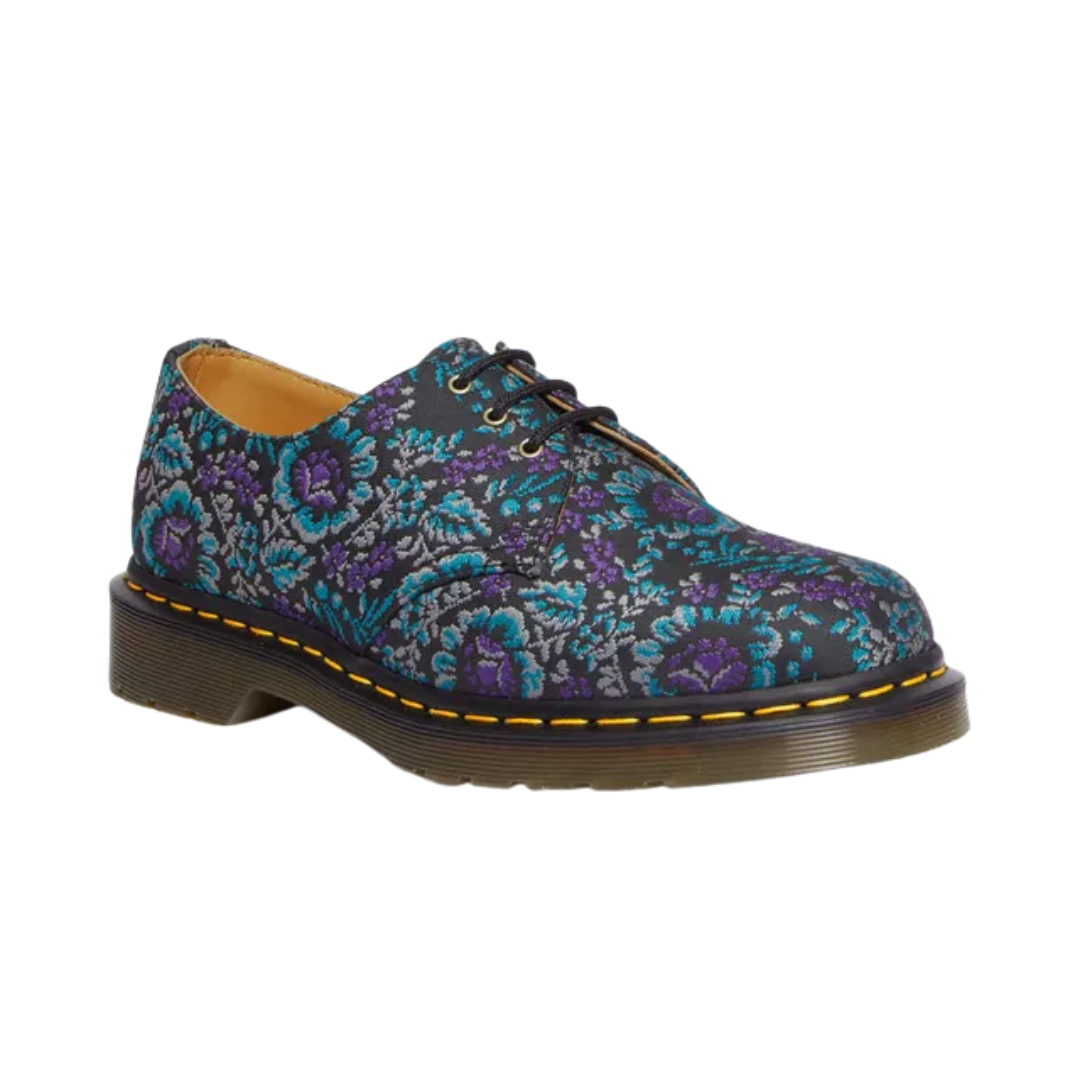 Dr. Martens Women's 1461 Floral Jacquard Oxford Shoes – Black/Purple