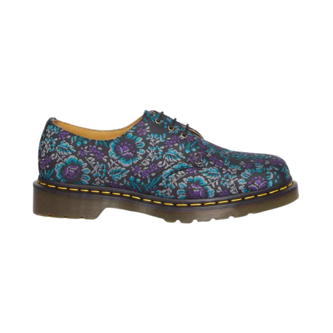 Dr. Martens Women's 1461 Floral Jacquard Oxford Shoes – Black/Purple