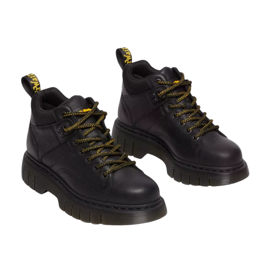 Dr. Martens Woodard Grizzly Leather Low Casual Boots – Black 31045001