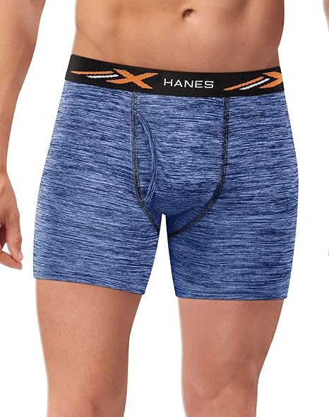 Hanes Men's X-Temp Performance Space Dye Boxer Brief Assorted