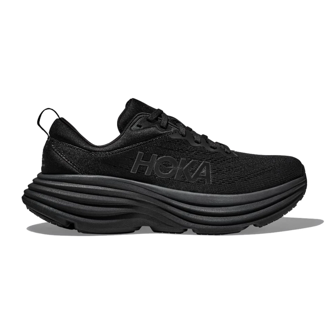 Hoka Men’s Bondi 8 Running Black Shoes – 1123202-BWHT