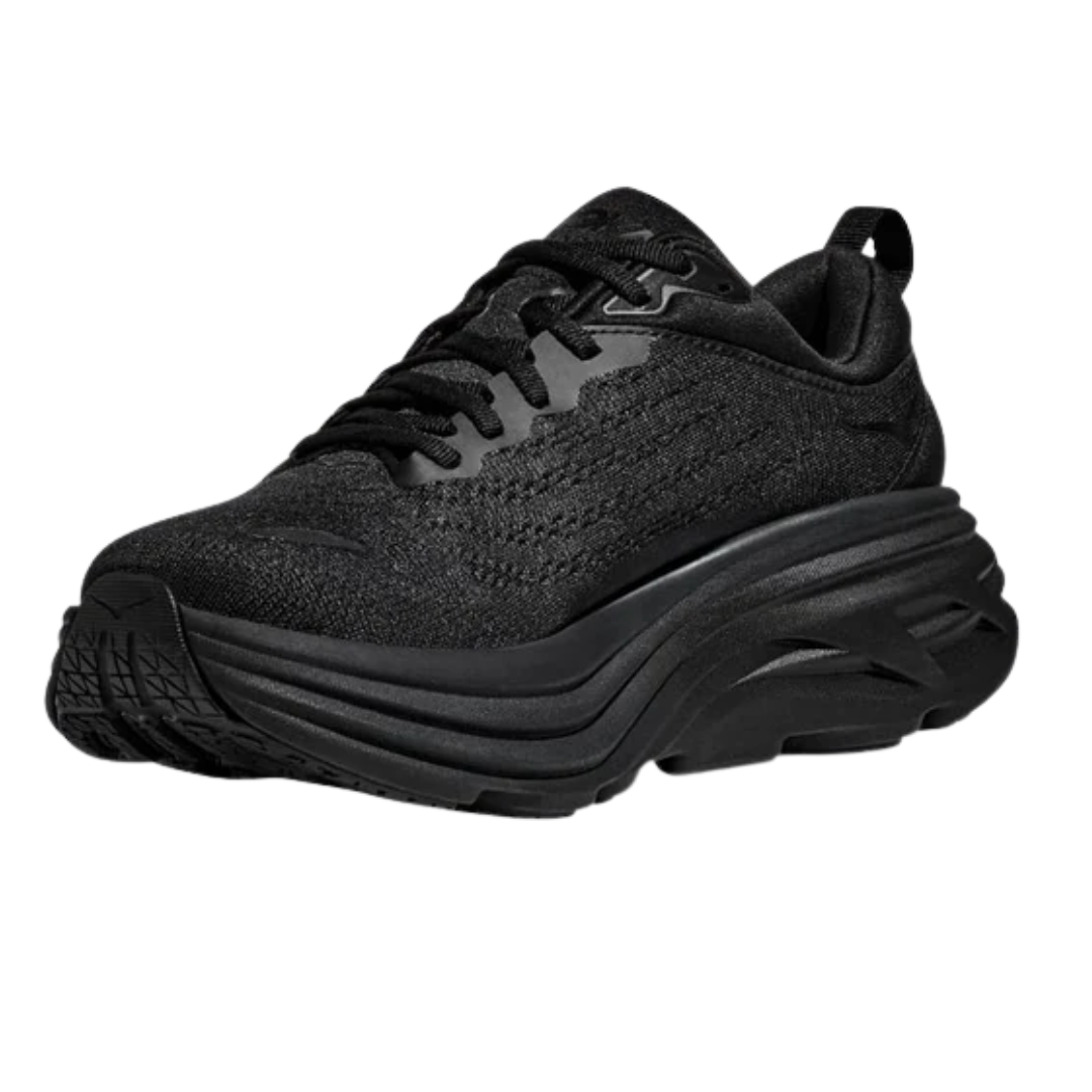 Hoka Men’s Bondi 8 Running Black Shoes – 1123202-BWHT
