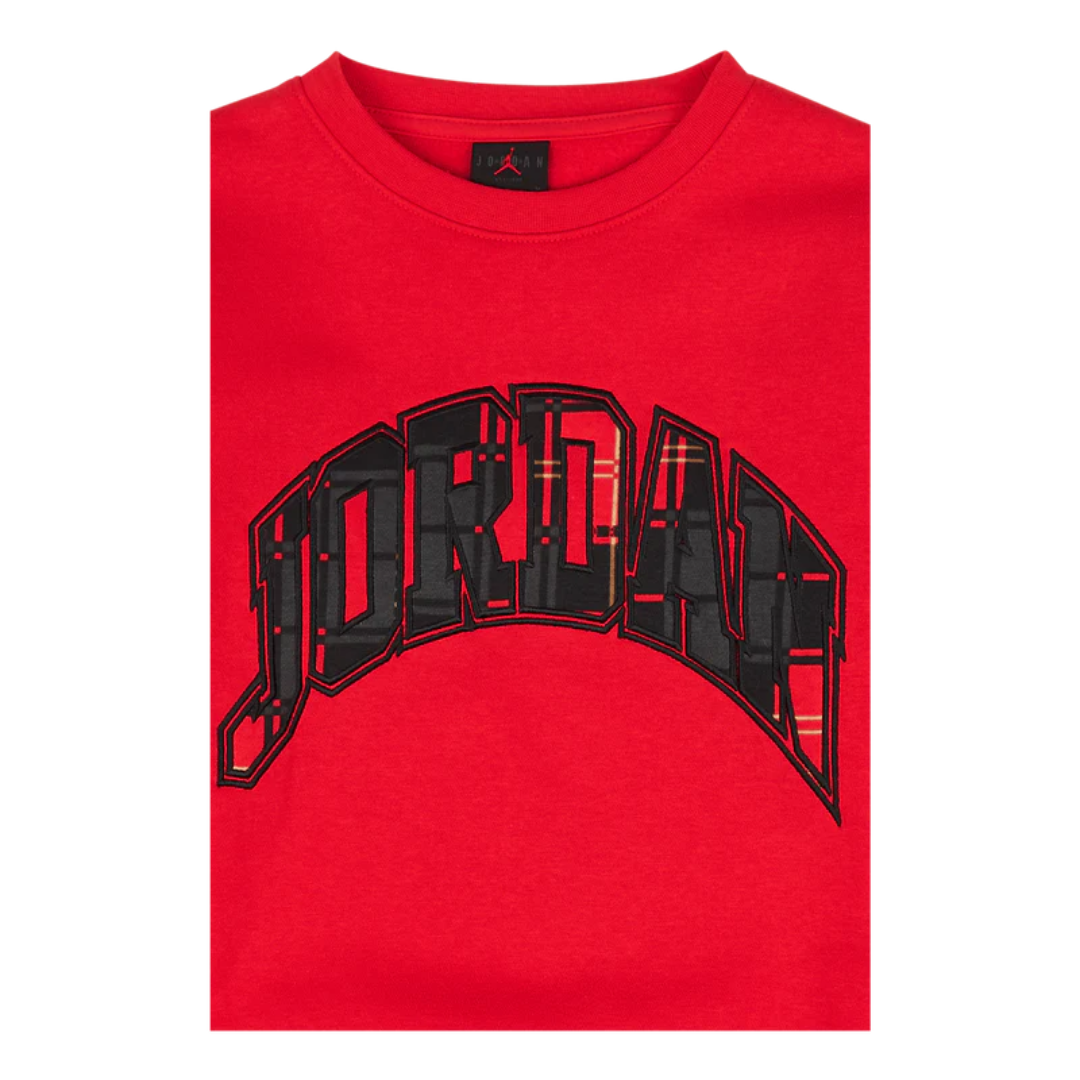 Jordan Brooklyn Fleece Plaid Crew Big Kids' Crewneck 95B980-R69