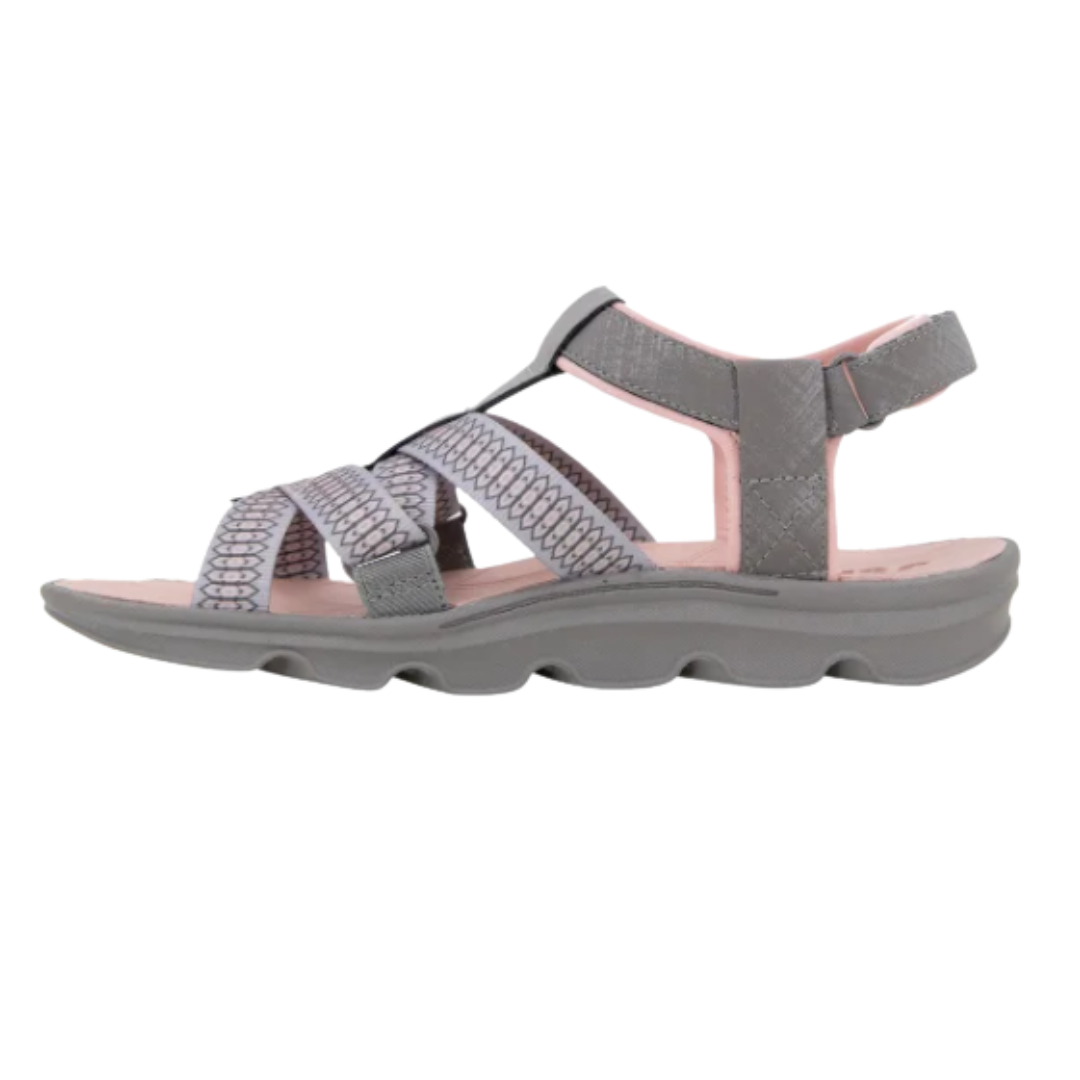 Kensie Women's Adjustable Sandals Gray/Pink 1769643