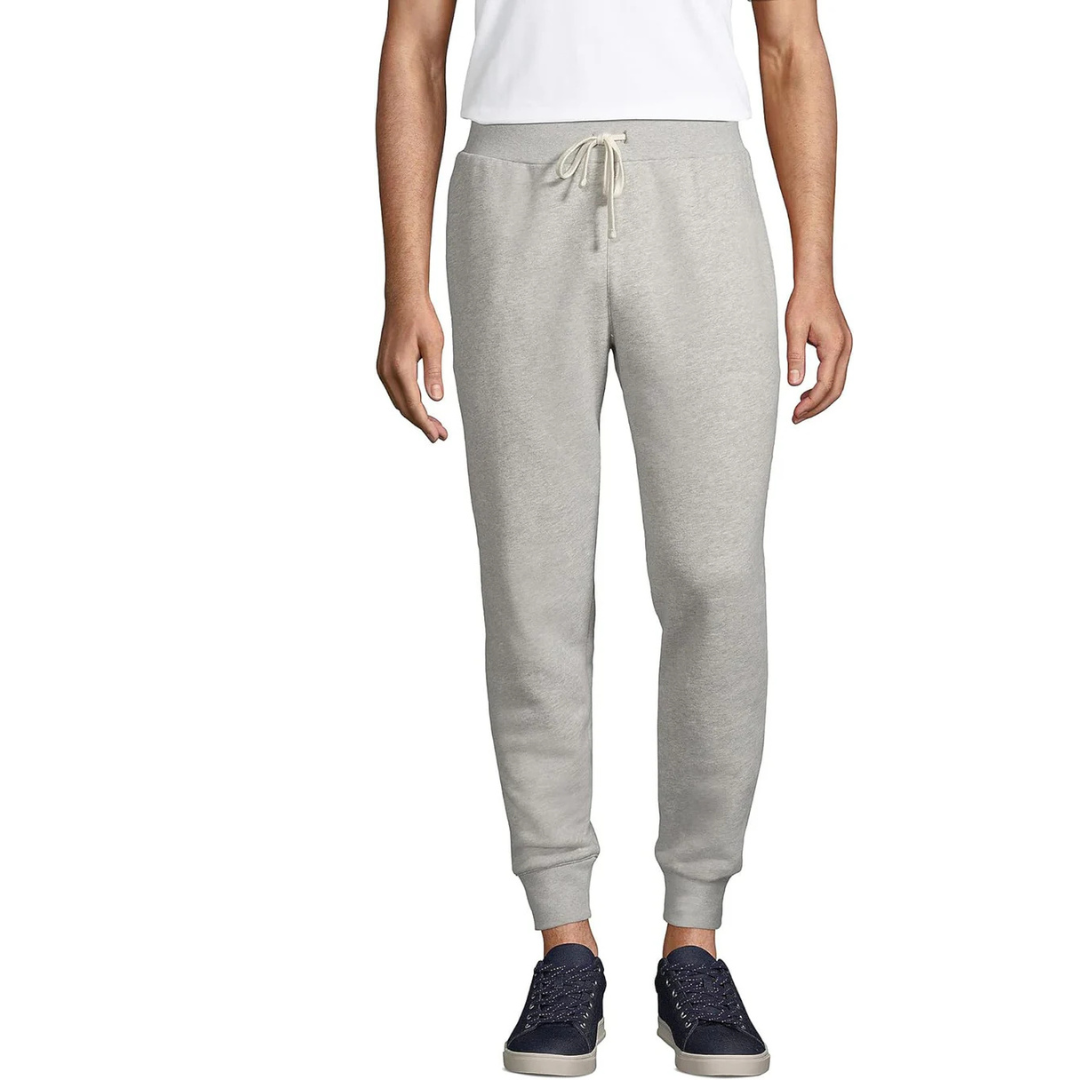 Pantalón deportivo Serious Sweats para hombre de Lands' End, gris jaspeado 5120259