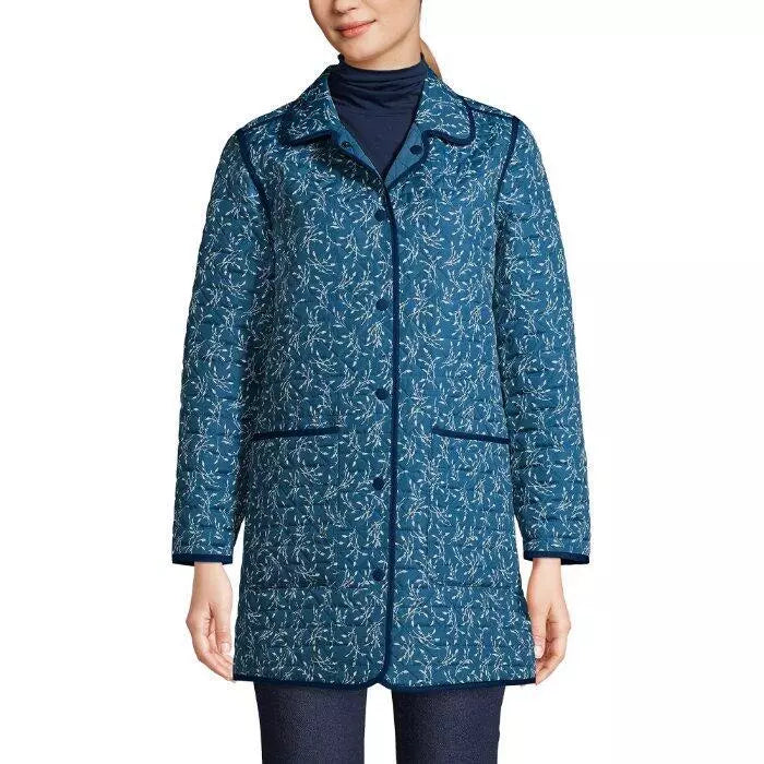 Lands End Women Reversable Insulated Barn Coat