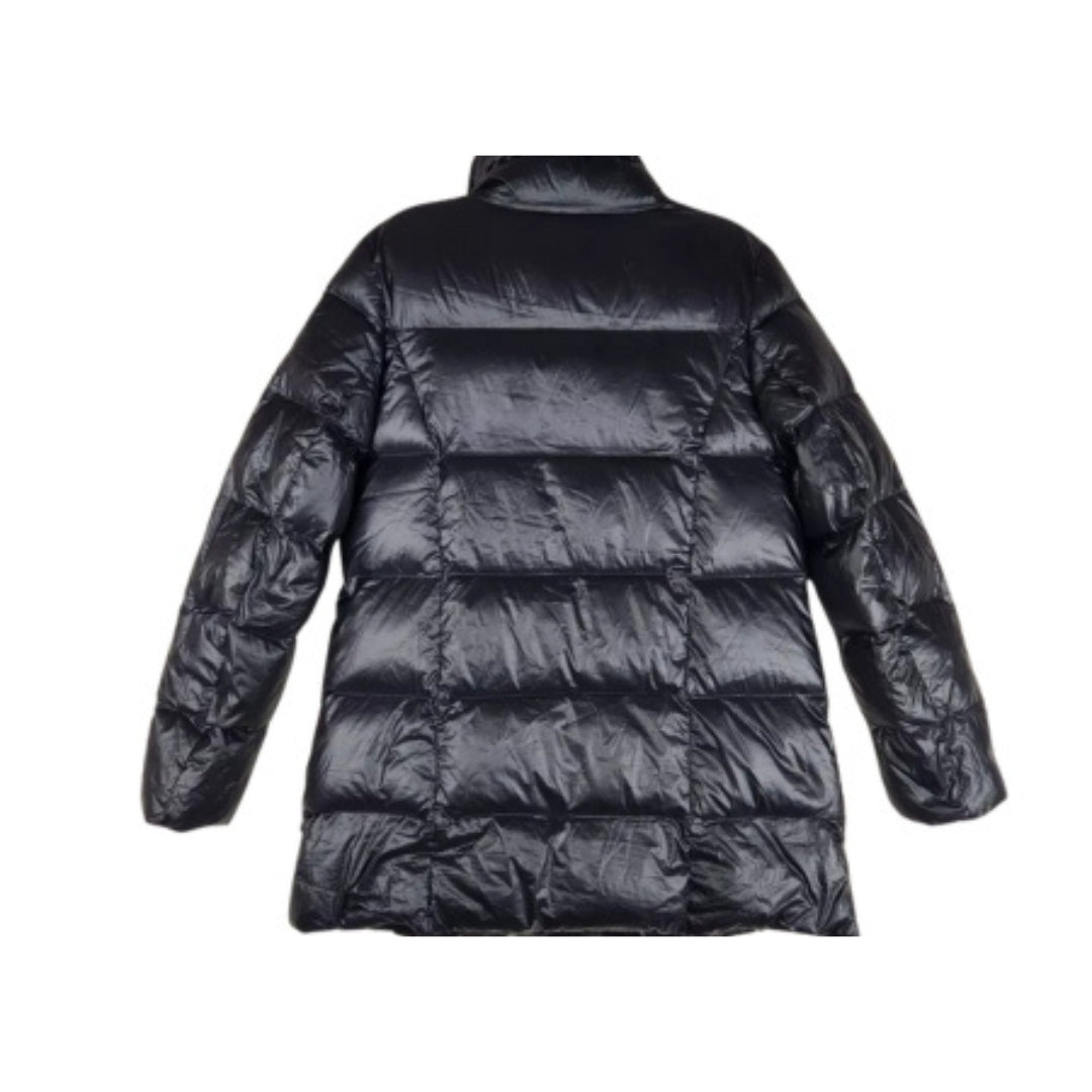 Lands' End Black Down Puffer High Neck Jacket