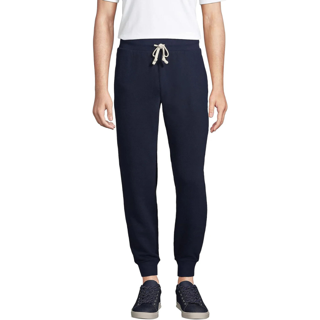 Pantalón deportivo Serious Sweats para hombre de Lands' End en azul marino radiante