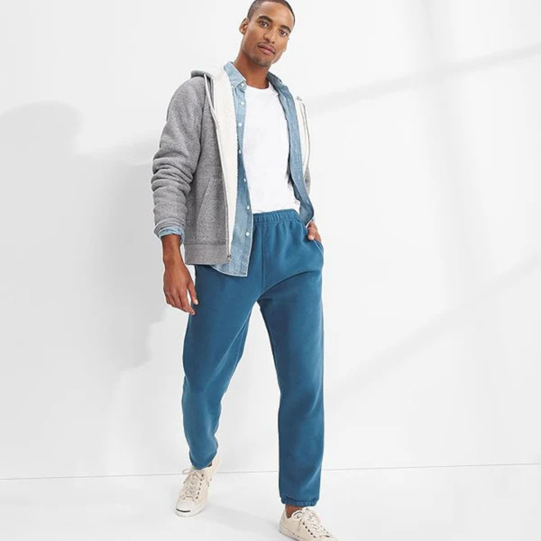 Pantalones deportivos serios para hombre de Lands' End en azul noche