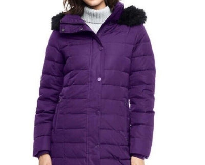 Lands' End Women's Luxe Hooded Jacket - Purple