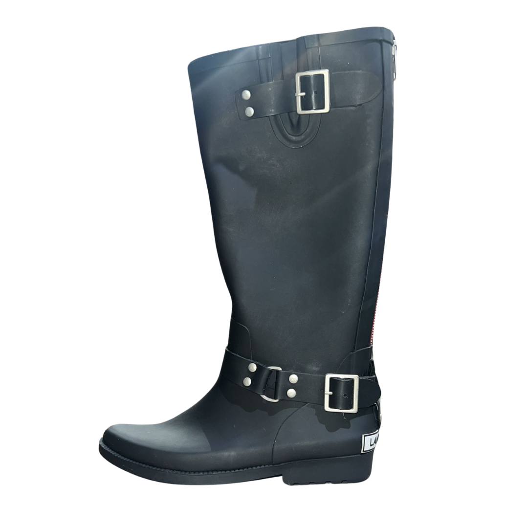 Lands' End Women's Tall Rain Boots Black 5458569