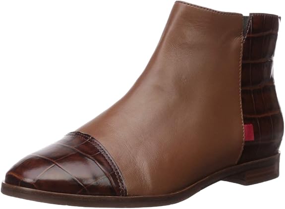 Botín con cremallera hasta el tobillo de cuero para mujer fabricado en Brasil de Marc Joseph New York