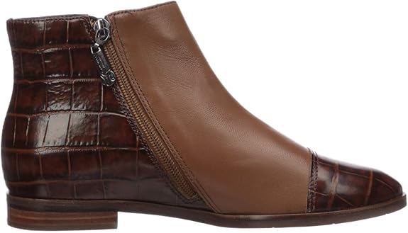 Botín con cremallera hasta el tobillo de cuero para mujer fabricado en Brasil de Marc Joseph New York