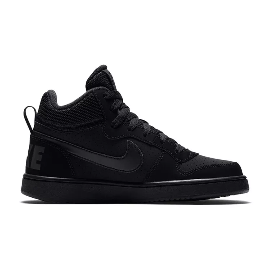 Nike Big Kids' Court Borough Mid (GS) Black Shoes 839977-001