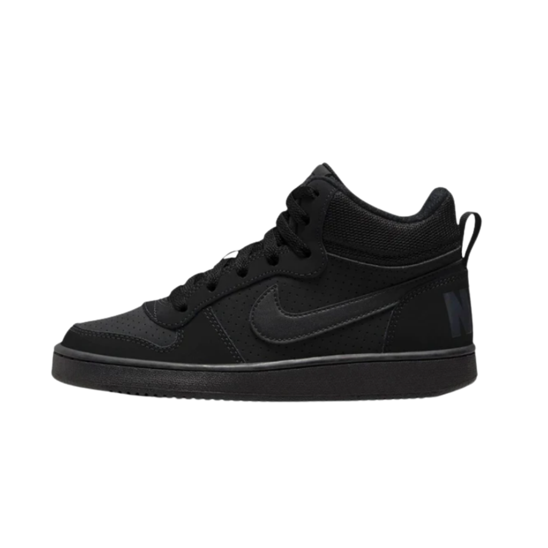 Nike Big Kids' Court Borough Mid (GS) Black Shoes 839977-001
