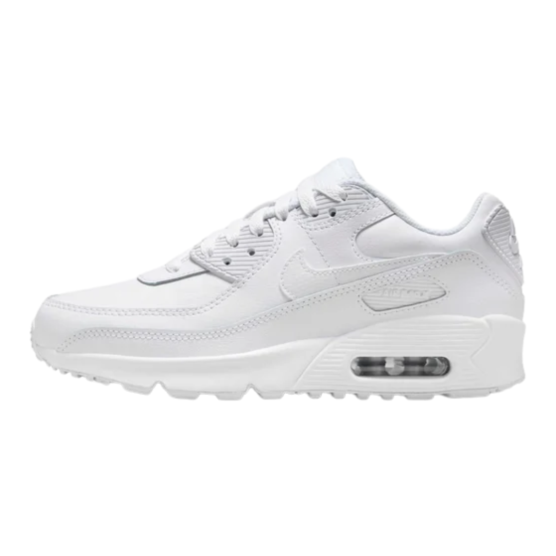 Nike Big Kids' Air Max 90 Shoes – White/Metallic Silver HF6358-102