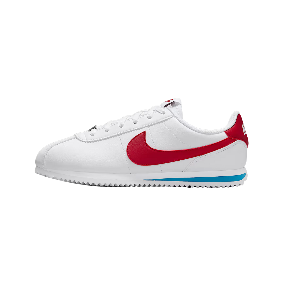 Nike Big Kids’ Cortez Shoes - White-Red DM0950-115