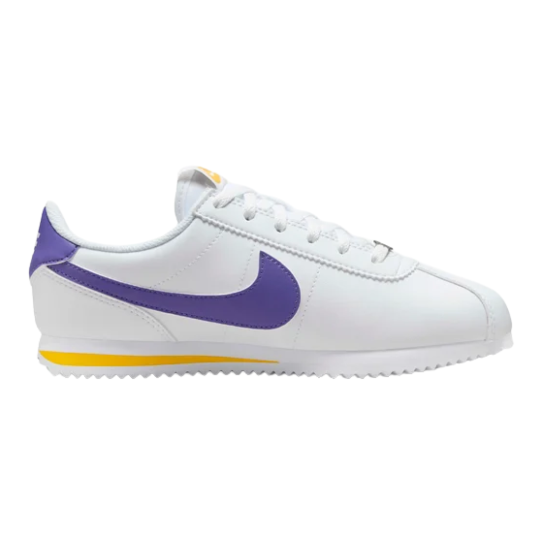 Nike Big Kids' Cortez Shoes – White/Purple DM0950-105