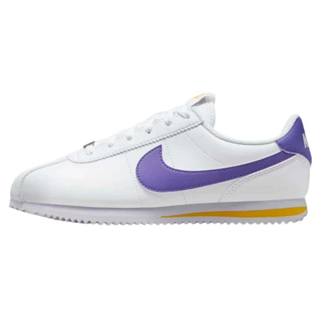 Nike Big Kids' Cortez Shoes – White/Purple DM0950-105