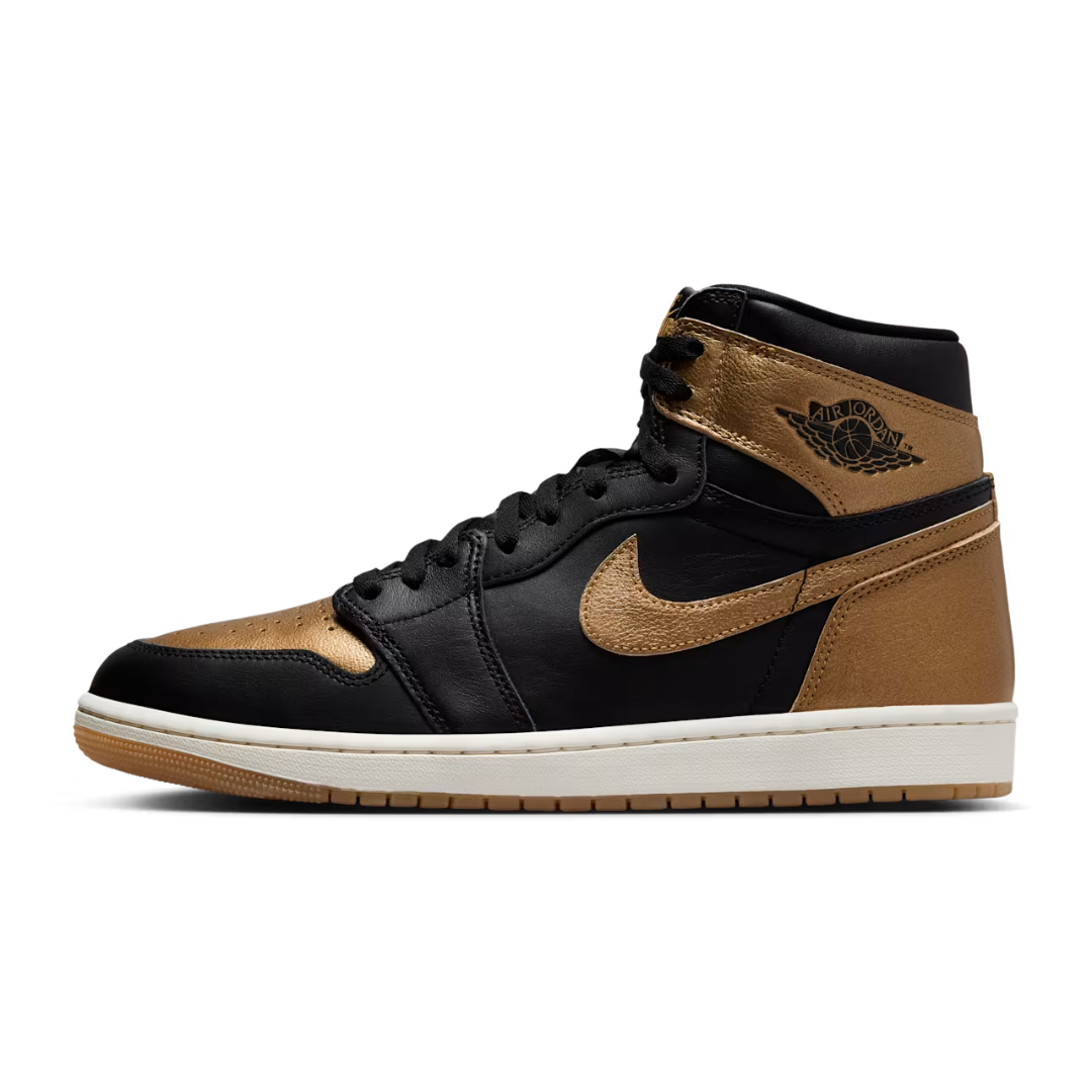 Nike Men's Air Jordan 1 High OG “Black and Gold” Shoes DZ5485-071