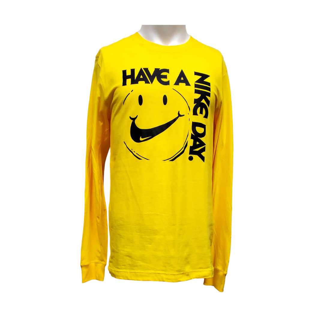 Nike Men's LS Yellow "HAVE A NIKE DAY" T- Shirt FN8569-749